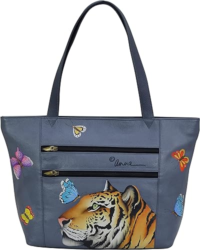 Anna by Anushka Women Hand Painted Genuine Leather Large Tote